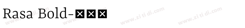 Rasa Bold字体转换